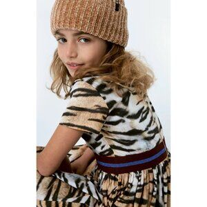 Molo Candy Wild Tiger Woven Short Sleeve Dress Girls Size 2-3 Years NEW